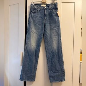 Mother Mid Rise Tunnel Vision Sneak Jeans